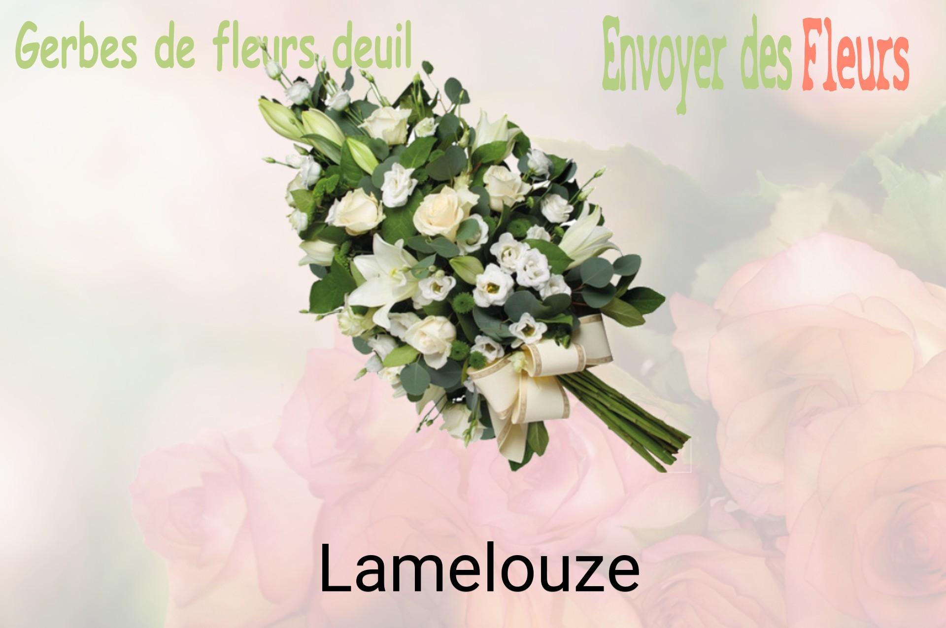 Gerbe de fleurs de deuil livrée à Lamelouze